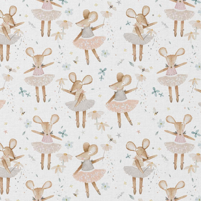 Printed Cotton AIZELLE White / Blue